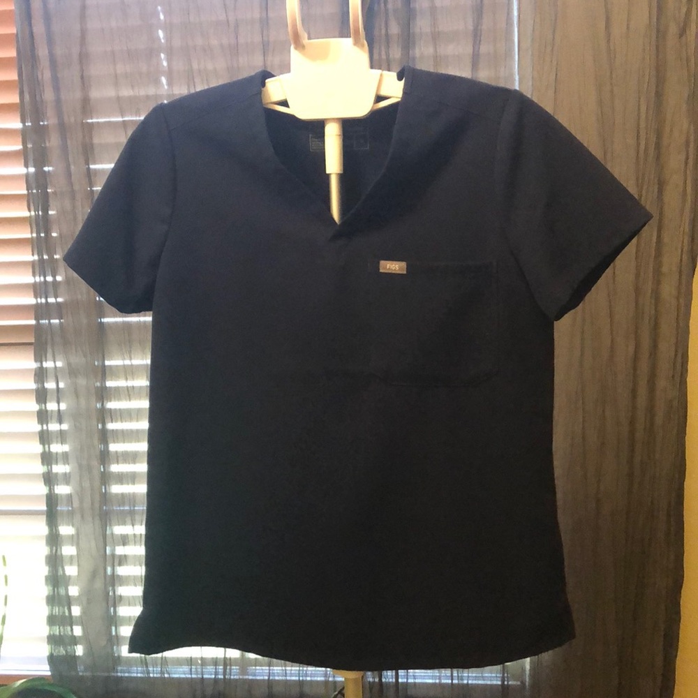 Figs Navy Small Scrub TOP